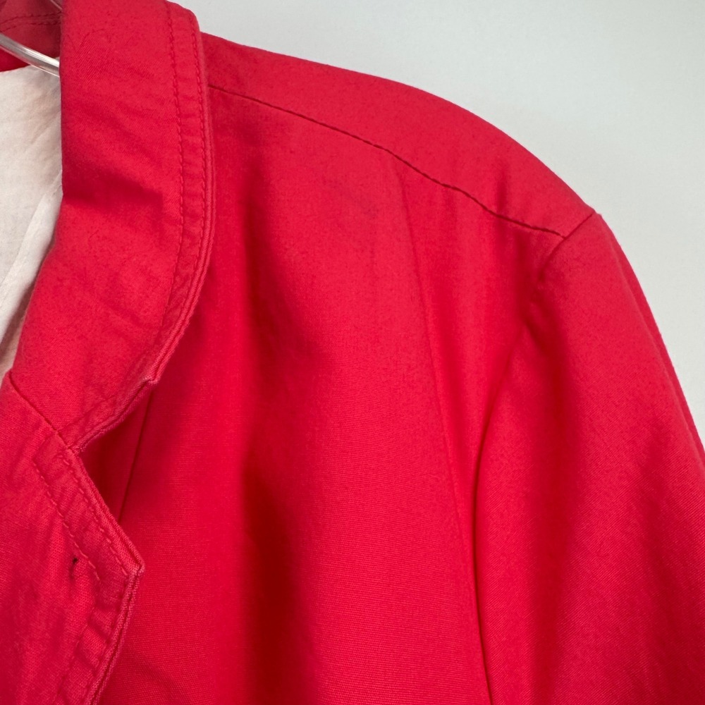 Liz Claiborne Woman Red 100% Cotton Blazer Jacket Plus Size 1X Single Button - Picture 9 of 15
